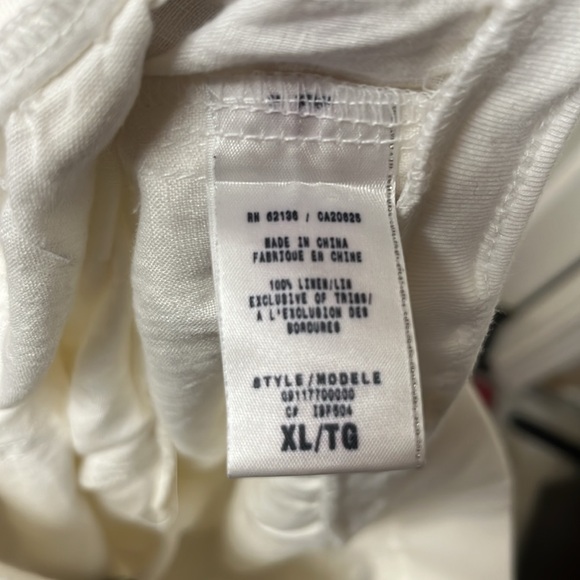 Guess brand linen white pants size XL Front and back pockets - Picture 8 of 8